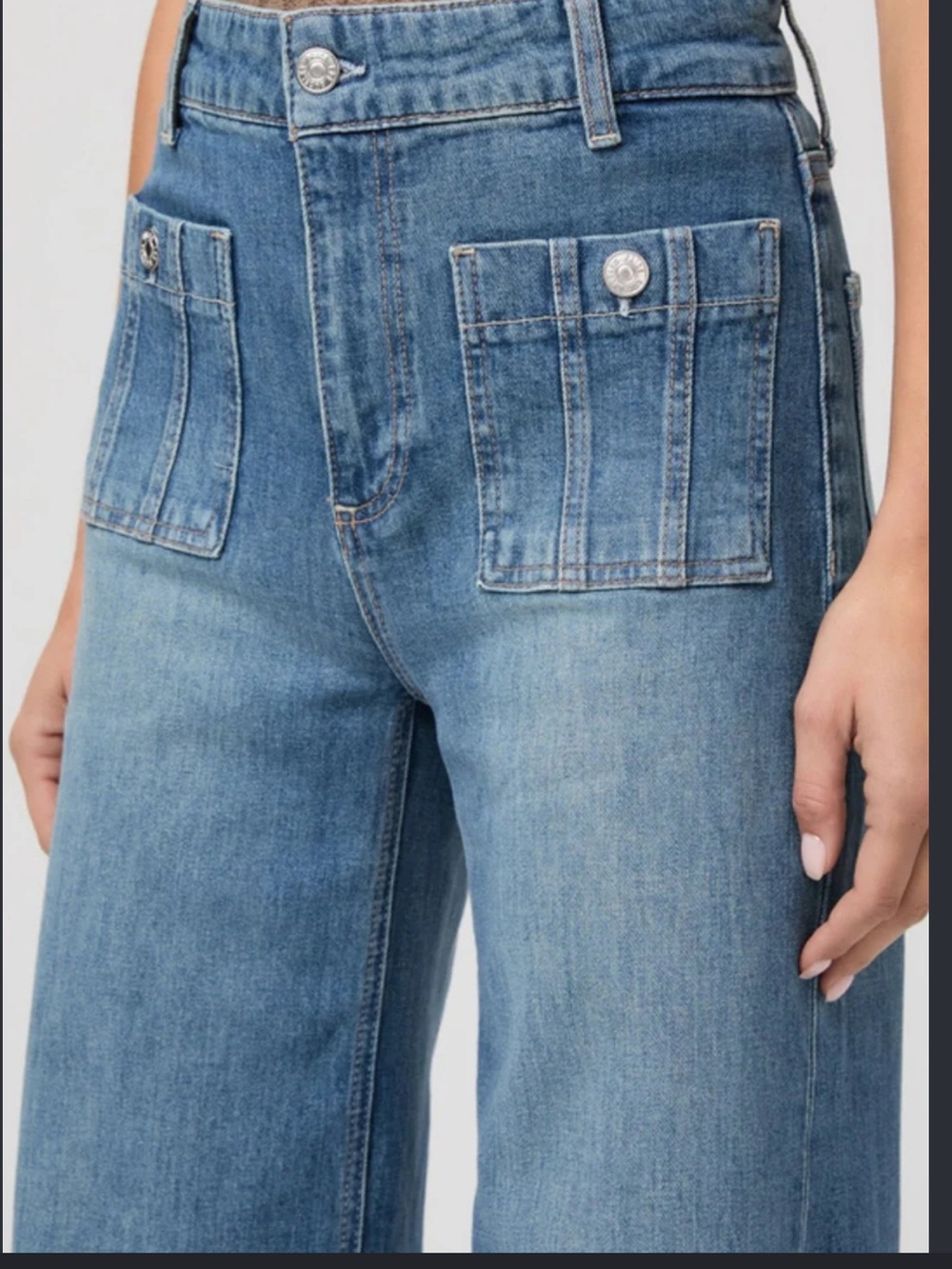 Paige Anessa 25 Wide Leg Jeans in Light Blue NWT